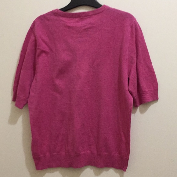 Jones New York Pink short sleeve sweater - Picture 2 of 6